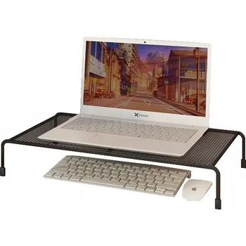 Stojan pod monitor / stolek pod notebook, černý kovový, 50 cm