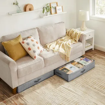 Úložný box 2x ORGANIZÉR NA ULOŽENÍ POVLEČENÍ OBLEČENÍ KONTEJNER POD POSTEL DO SKŘÍNĚ