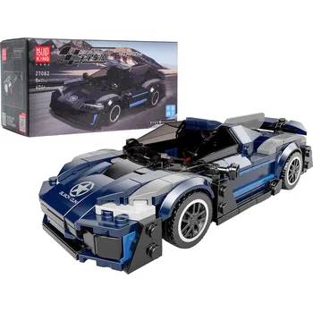 autíčko Sada Stavebnic Sportovní Vozidlo Černé 405 ks.