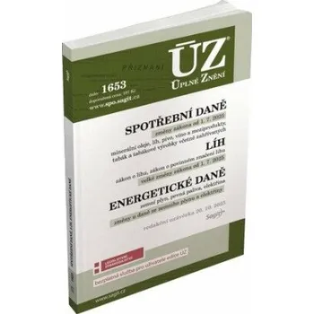 Učebnice ÚZ 1653 Spotřební daně, líh, paliva a maziva, energetické daně