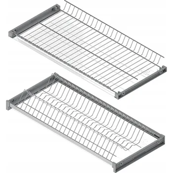 Odkapávač na nádobí Odkapávač na nádobí Rejs Variant 3 sušák do skříňky 80 cm, chromovaný efekt, 2patrový