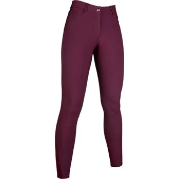 Jezdecké kalhoty Rajtky HKM Sunshine, silikonový sed, vínová, 140