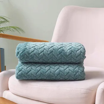 Prostěradlo Deka Xzhome mikrovlákno 160 cm x 200 cm modrá