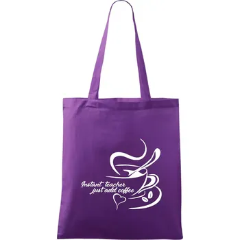 Instant teacher - Taška bavlněná - 42 x 38 cm ( Fialová )