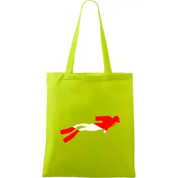 Potápěč vlajka - Taška bavlněná - 42 x 38 cm ( Limetková )