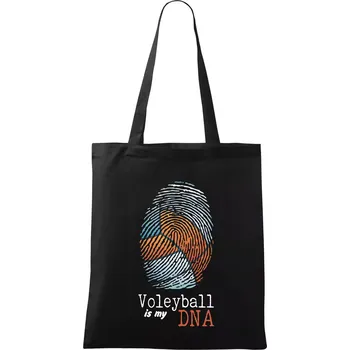 Volejball is my DNA - Taška bavlněná - 42 x 38 cm ( Černá )
