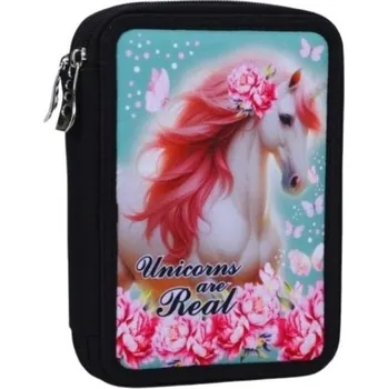 Penál VYBAVENÝ DVOUPATROVÝ PENÁL BACK ME UP UNICORNS Gimsa 357- 25100 Velikost: uni