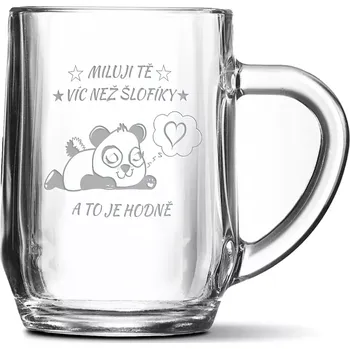 Sklenice Sablio Půllitr Miluji tě víc než šlofíky: 0,5