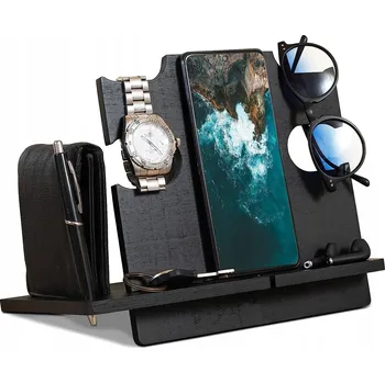 DŘEVĚNÝ ORGANIZÉR NA STŮL DOKOVACÍ STANICE NA PŘÍSLUŠENSTVÍ PRO MUŽE