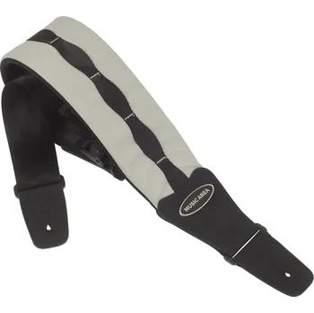 Kytarový popruh Music Area Strap Gray Wide Long + prodloužená záruka 3 roky