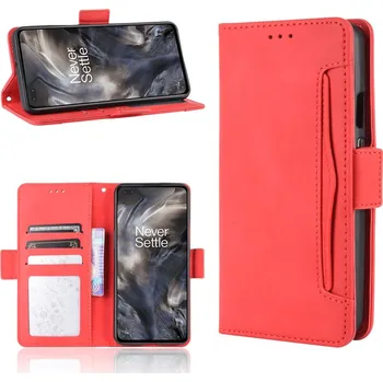 Pouzdro na tablet VSECHNONAMOBIL 127090 SLOT Peněženkový obal pro OnePlus Nord červený