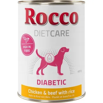 Krmivo pro psa Vlhké krmivo Rocco Diet Care Diabetic 400g Kuře s hovězím masem a rýží