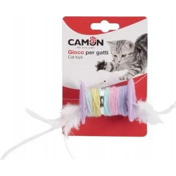 Hračka pro kočku Camon Hračka pro kočky Špulka s peříčky