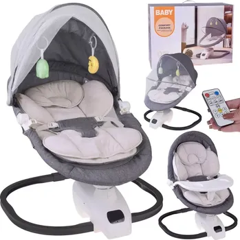 JOKO Dětské lehátko 3v1 s houpačkou křesílkem a moskytiérou