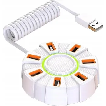USB hub AKTIVNÍ USB HUB 7 PORTŮ USB ROZBOČOVAČ 7v1 NABÍJEČKA NAPÁJECÍ ADAPTÉR