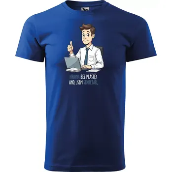 Pánské tričko Sablio Tričko s potiskem Hrdina bez pláště? Ano, jsem sekretář - modré L