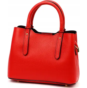 Kabelka Vera Pelle kabelka z pravé kůže červená