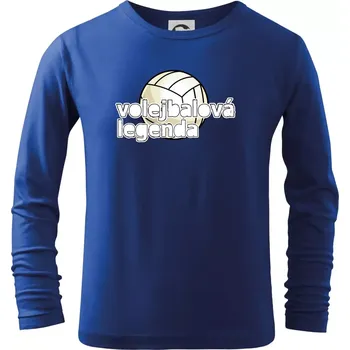 Chlapecké tričko Volejbalová legenda - bílé písmo - Triko dětské Long Sleeve - 122 cm/6 let ( Královská modrá )