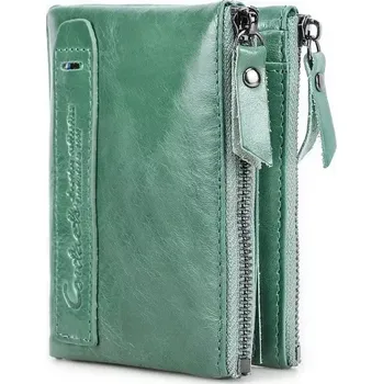 Peněženka Contacts® dámská kožená peněženka Huron Pine Green