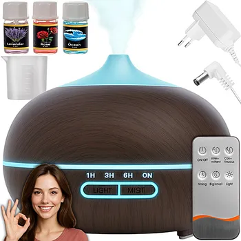 Zvlhčovač vzduchu AROMA DIFUZÉR ČISTIČKA VZDUCHU ZVLHČOVAČ ZVLHČOVAČ VZDUCHU LED LAMPA 4 v 1