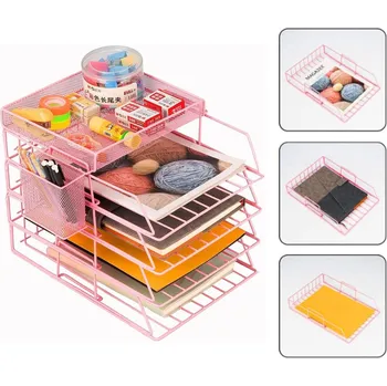 Psací stůl MULTIFUNKČNÍ ORGANIZÉR NA STŮL, KANCELÁŘSKÝ DRŽÁK, ZÁSOBNÍK NA DOKUMENTY