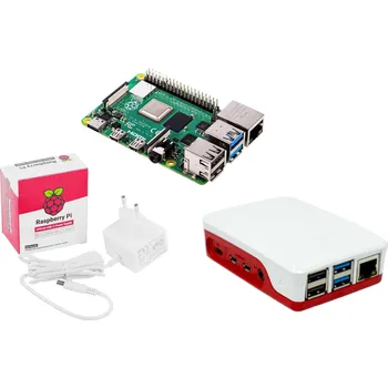 Elektronická stavebnice Raspberry Pi® Essentials Kit Raspberry Pi® 4 B 1 GB 4 x 1.5 GHz vč. napájecího zdroje, vč. pouzdra