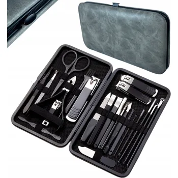 Sada na manikúru a pedikúru, kleštičky, nůžky, 13 dílů, cestovní sada na nehty