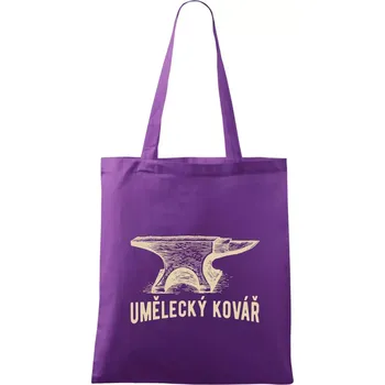Umělecký kovář - Taška bavlněná - 42 x 38 cm ( Fialová )