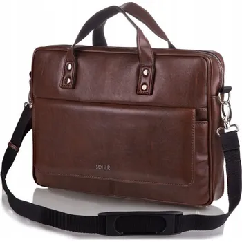 Taška na notebook Solier , hladká eko kůže