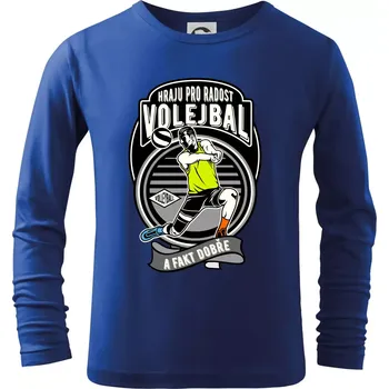Chlapecké tričko Hraju pro radost volejbal a fakt dobře - Triko dětské Long Sleeve - 134 cm/8 let ( Královská modrá )