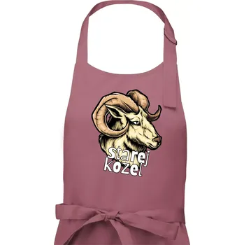 Kuchyňská zástěra Starej kozel - Dámská zástěra na vaření - Univerzální velikost ( Starorůžová )