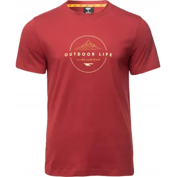 Pánské tričko Pánské Tričko s krátkým rukávem HI-TEC HOGAN M000277908 – Vínová L