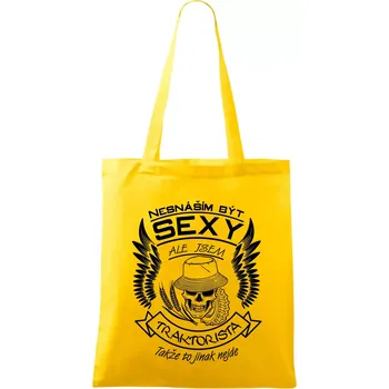 Nesnáším být sexy - traktorista - Taška bavlněná - 42 x 38 cm ( Žlutá )
