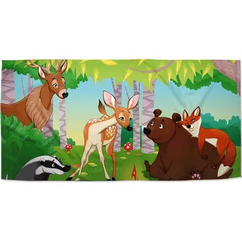 Osuška Sablio Ručník Lesní zvířátka 2 - 50x100 cm