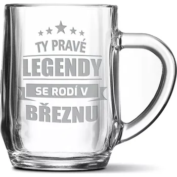 Sklenice Sablio Půllitr Ty pravé legendy se rodí v březnu: 0,5