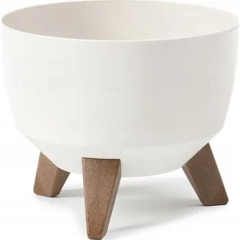 Květináč Plast Květináč béžový Lamela 29 cm x 29,2 x 18,3 cm