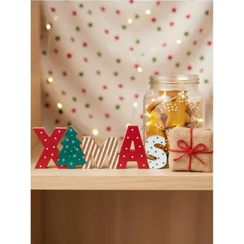 Vánoční dekorace Sinsay - Vánoční dekorace „XMAS“ s vánočním stromečkem - vícebarevná - 856GF-MLC - 856GF-MLC-ONE