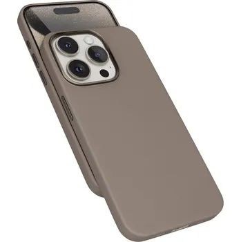 Pouzdro na mobilní telefon Zadní kožený kryt Epico Mag+pro Apple iPhone 15 Pro, písková