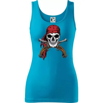 Dámské tričko Pirát s bambitkou - Dámské tílko - XL ( Světlý tyrkys )