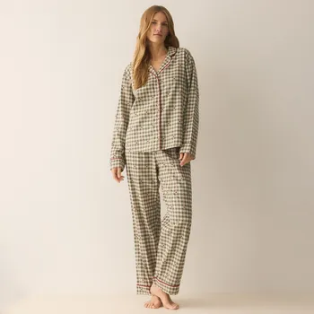 Dámské kalhoty Reserved - LADIES` PYJAMA - zelená - 017HE-77X - 017HE-77X-XS