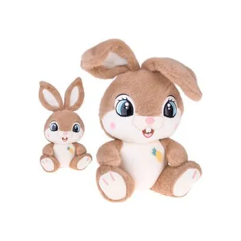 plyšák Plyšový Králík 40 cm Roztomilý hnědý KARMELEK s ohýbacími ušima ZA5922 univerzální