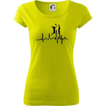 Dámské tričko EKG volejbalisti muži - Dámské triko Pure - M ( Limetková )