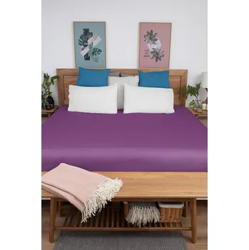 Prostěradlo Prostěradlo Jersey 160x200 fialové, prémiový Polský produkt