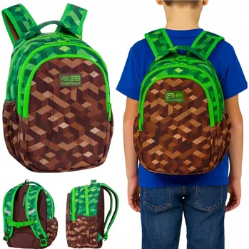 BATOH ŠKOLNÍ TAŠKA MINECRAFT ŠKOLNÍ BATOHY PRO DĚTI DO ŠKOLY