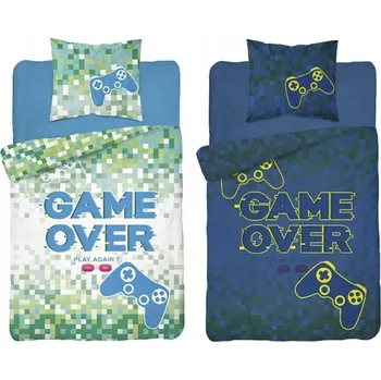 Povlečení DETEXPOL Game Over 140 x 200, 70 x 80 cm zip