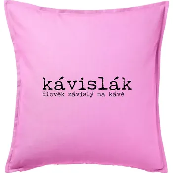 Polštář Čeština 2.0 - kávislák - Polštář 50x50 - 50x50 - Pouze potah ( Růžová )