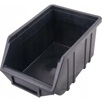Úložný box Úložný box Ecobox, plastová přepravka černá, 240x160x125 mm