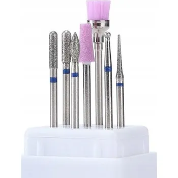 Sada fréz na nehty na kůžičku pro manikúru, diamantové, 7 ks