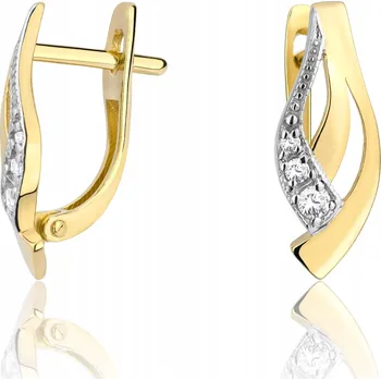 Náušnice Zlaté NÁUŠNICE s Zirkony ryzost 585