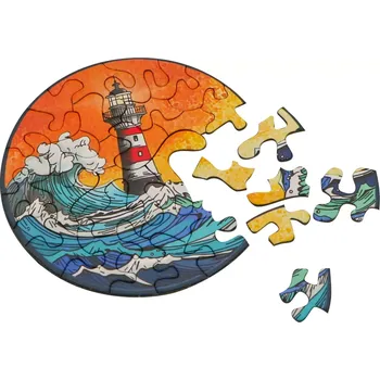 Puzzle Curiosi kulaté puzzle Picoli maják 33 dílků